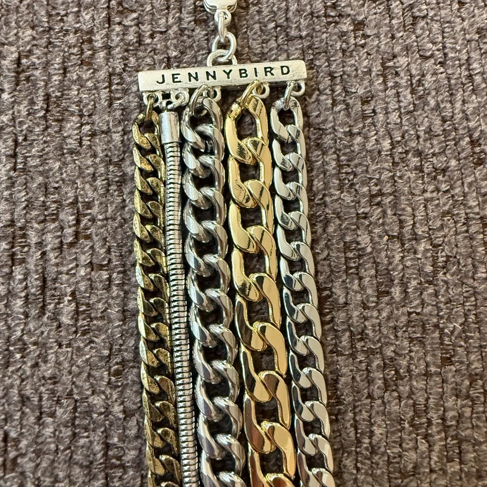 Jenny Bird Multi-Row Chain Bracelet in Gold and Silver Tones